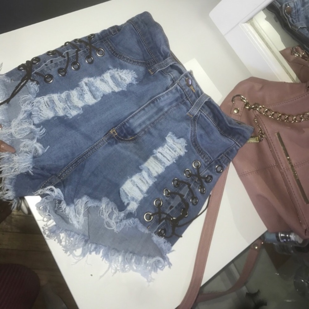 Denim shorts